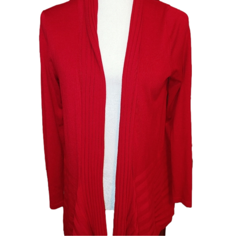 NWT Red Open Cardigan Sweater PS